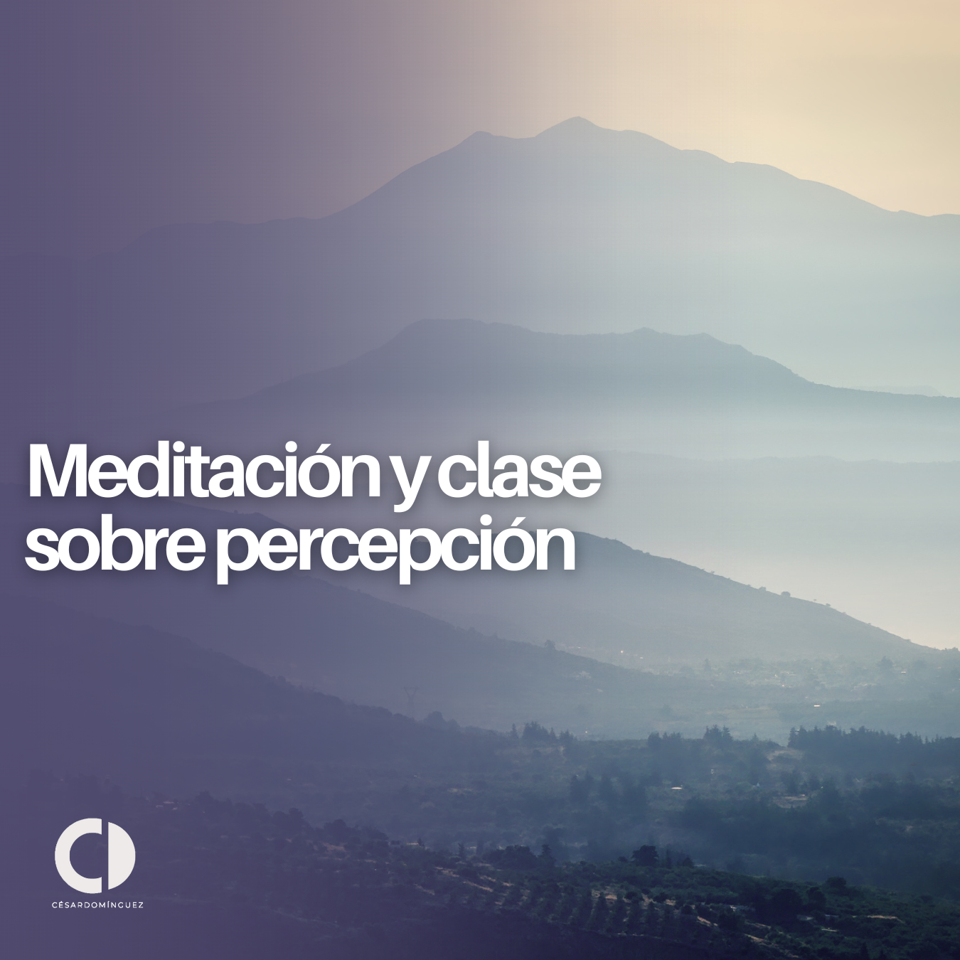 Meditación y clase sobre percepción